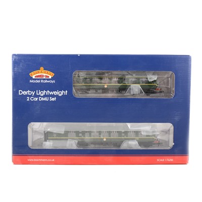 Lot 591 - Bachmann OO gauge model railway diesel locomotive set 32-516 Derby Lightweight two car DMU