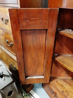 Lot 160 - A Victorian mahogany bowfront corner cupboard