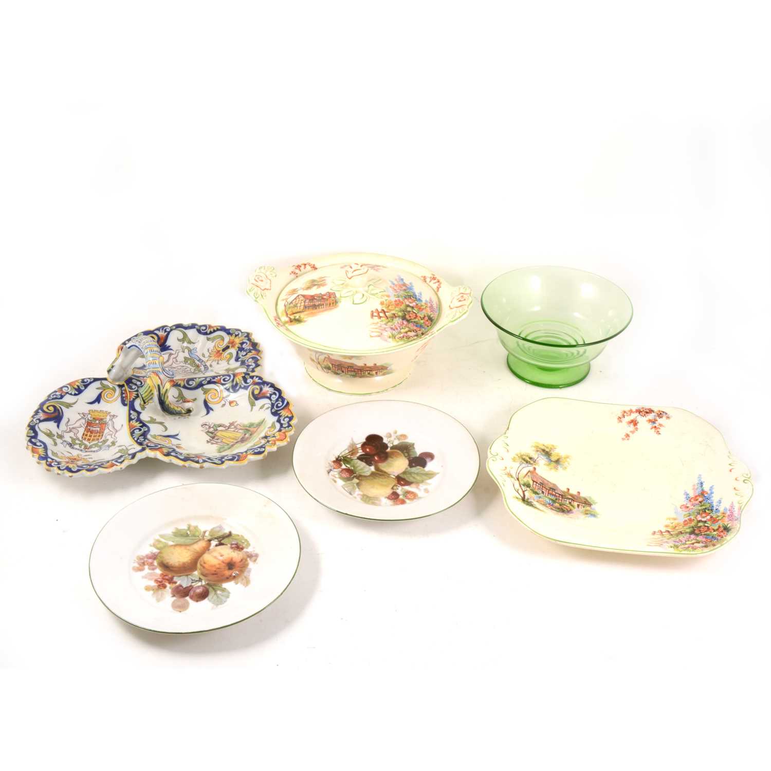Lot 1015 - Three boxes of assorted ceramics and glass
