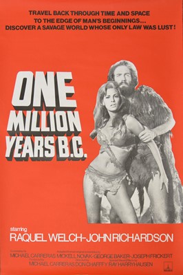 Lot 118 - One Million Years BC (1966); original poster, starring Raquel Welsh, 40x27inch.