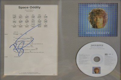 Lot 94 - David Bowie; signed guitar tab sheet 'Space Oddity'