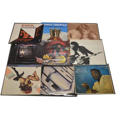 Lot 26 - One box of mixed vinyl LP records; aprox sixty-seven