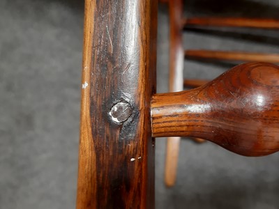 Lot 77 - An elm and ash Windsor chair