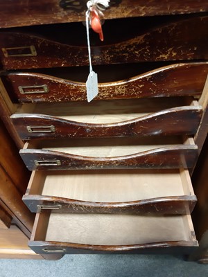 Lot 66 - An oak tambour front filing cabinet