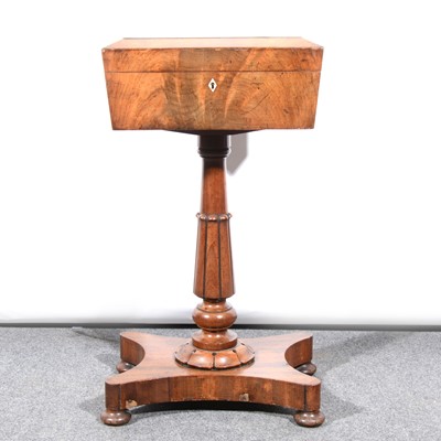 Lot 591 - A William IV mahogany teapoy