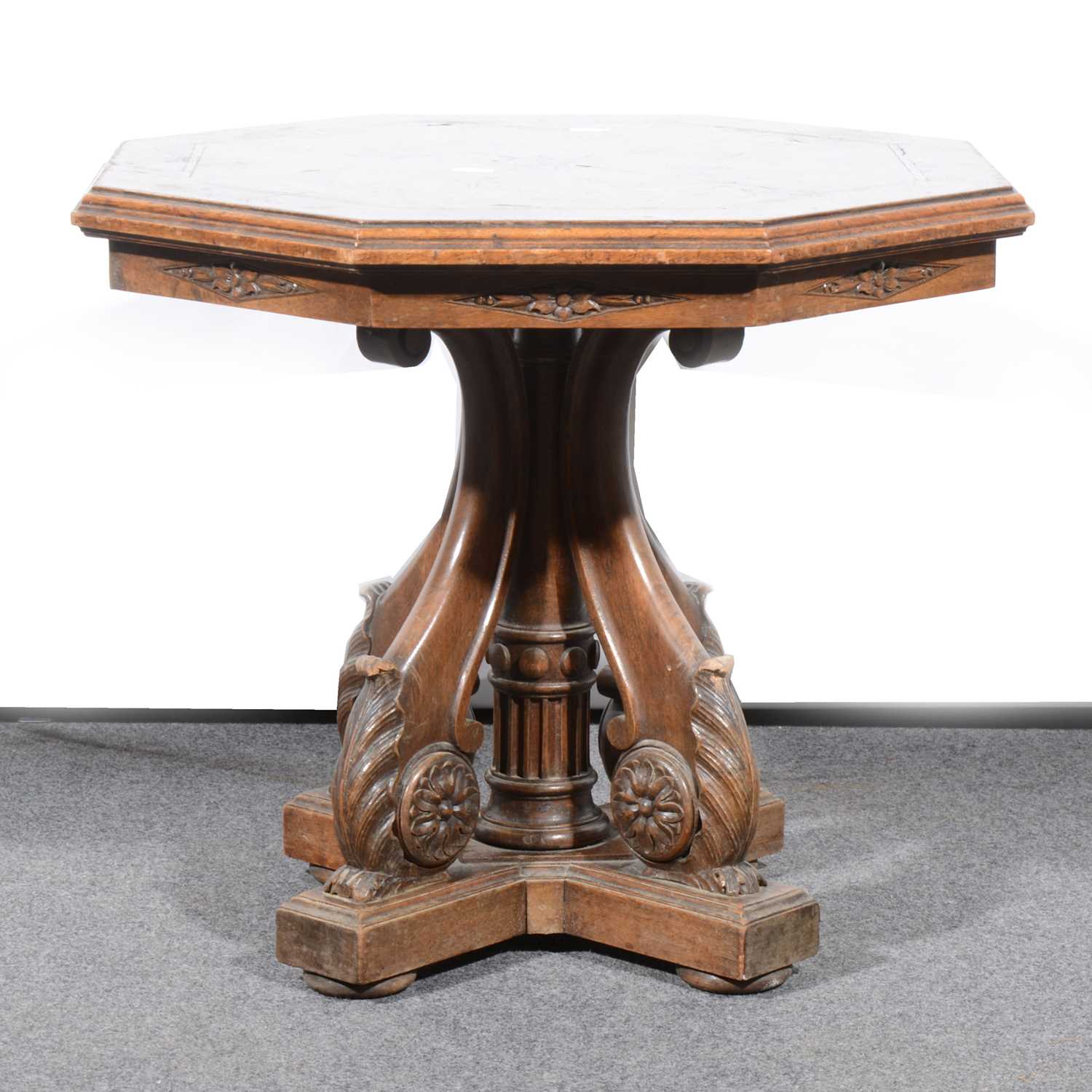 Lot 540 A reproduction oak occasional table