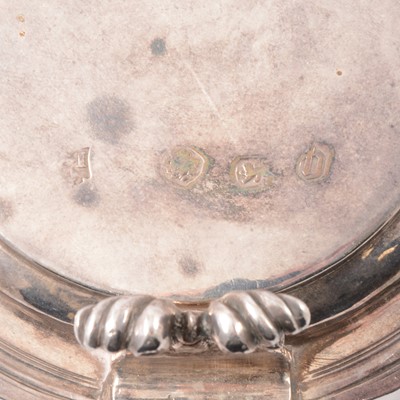 Lot 214 - Charles II silver lidded tankard,  makers mark I.I, London 1685.