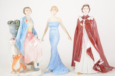 Lot 1004 - Two Royal Doulton figures and a Worcester figure
