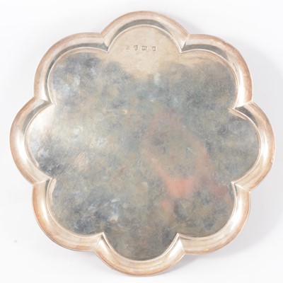 Lot 216 - George II silver salver, possibly by William Darker, London 1727.
