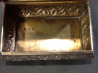 Lot 145 - A Victorian silver snuff box, Joseph Willmore, Birmingham 1837