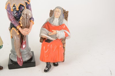 Lot 1009 - Three Royal Doulton figures: HN2356; The Judge, HN2443; The Jester (modern), HN3261 Laird