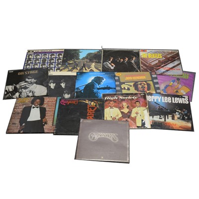 Lot 24 - Small collection vinyl records, including The Beatles, The Rolling Stones and a small quantity of 7" singles.
