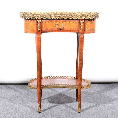 Lot 537 - A small Louis XV style kidney-shaped occasional table