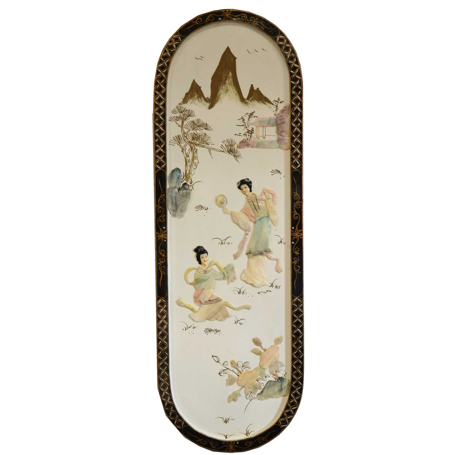 Lot 390 - A modern Japanese wall plaque