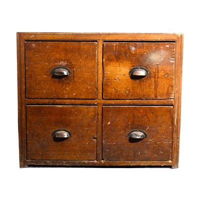 Lot 572 - A set of four pine deep drawers