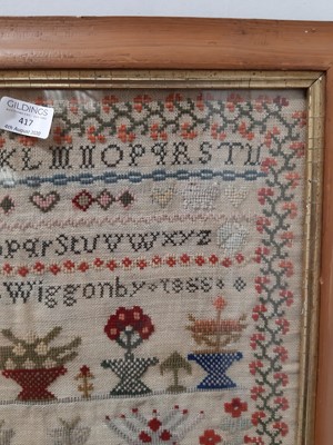 Lot 417 - Two Victorian samplers