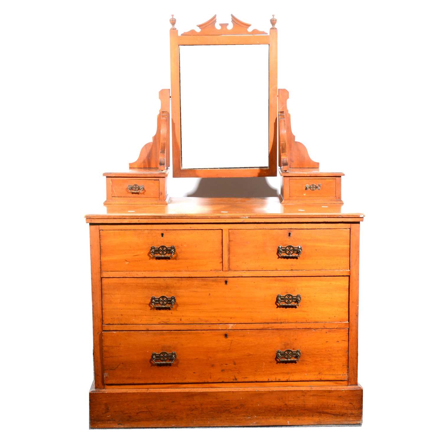 Lot 61 - A Victorian walnut dressing table