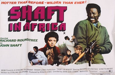 Lot 124 - UK quad film poster; Shaft in Africa, starring Richard Roundtree, 30x40inch