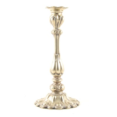 Lot 339 - A silver candlestick.