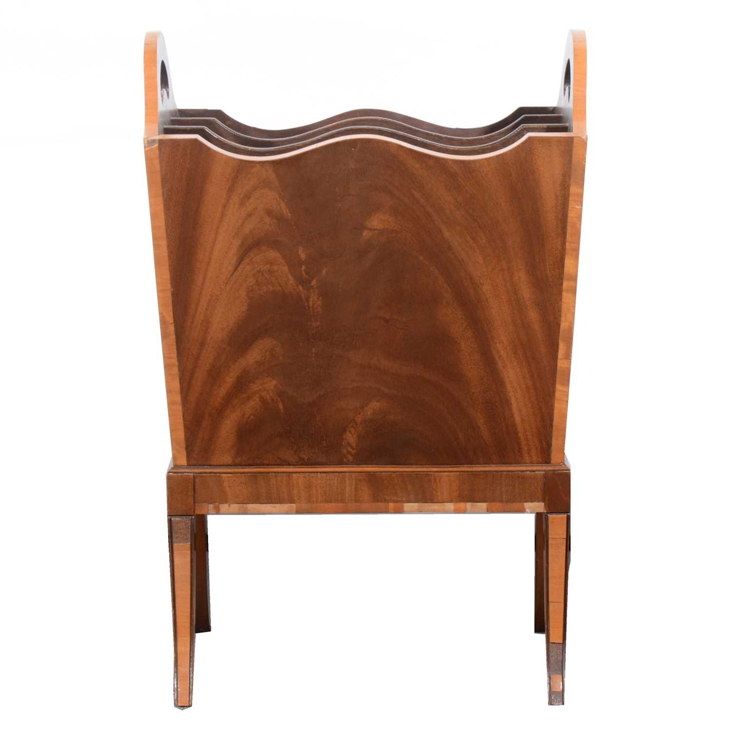 Maple Finish Magazine Rack Lot 128 - A reproduction mahogany finish magazine rack,