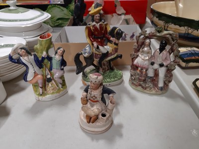 Lot 1061 - A Collection of fifteen Staffordshire pottery models