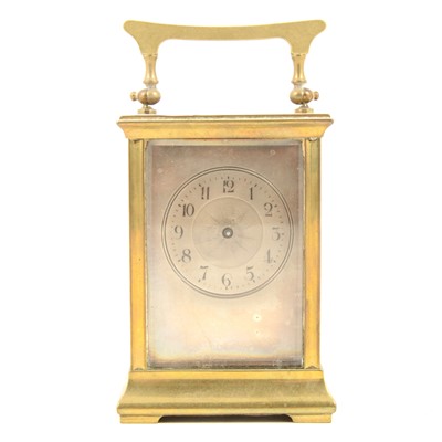 Lot 1418 - Early 20th Century brass carriage clock