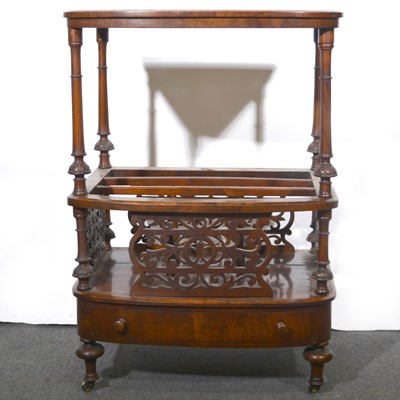 Lot 487 - Victorian walnut burr walnut Canterbury.