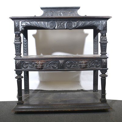 Lot 433 - Victorian carved oak servery.