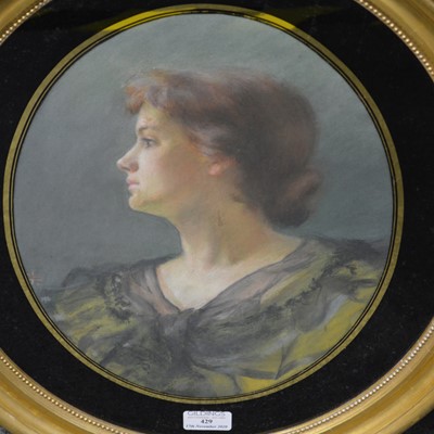 Lot 429 - English School, early 19th Century, portrait of a lady, pastel