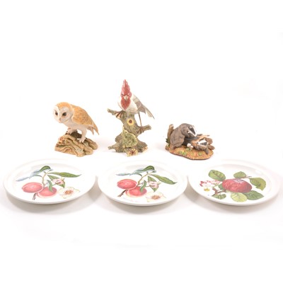 Lot 84 - A collection of bird and animal models, etc