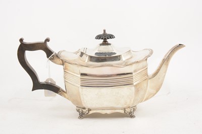 Lot 1181 - A Victorian silver teapot by Thomas Bradbury & Sons.