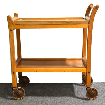 Lot 1596 - A two-tier dinner trolley