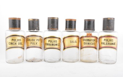 Lot 230 - A set of six Victorian chemist's jars