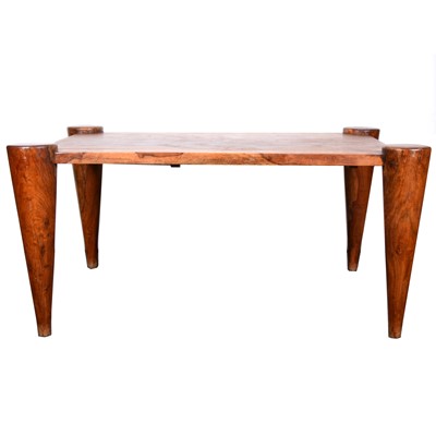 Lot 550 - A contemporary teak dining table, late 20th century, showing the influence of Terence Conran