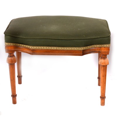 Lot 1507 - A early 20th century upholstered stool