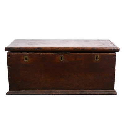 Lot 1540 - A late 18th/ early 19th century oak chest