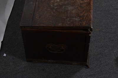 Lot 1540 - A late 18th/ early 19th century oak chest