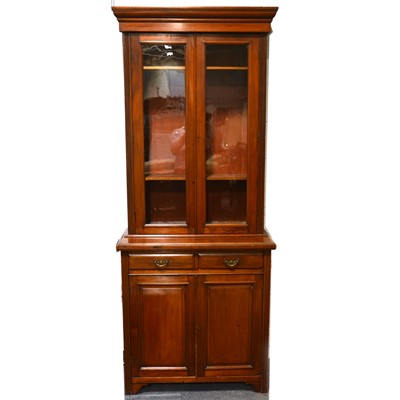 Lot 556 - An Edwardian walnut glazed bookcase