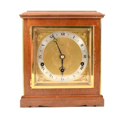 Lot 232 - An English walnut mantel clock, Elliott eight-day lever movement