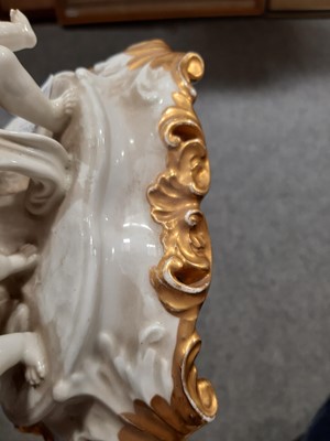 Lot 101 - 19th Century Moores Bros. Gilded white porcelain comport