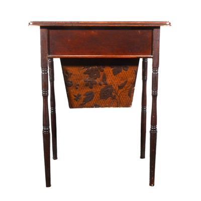 Lot 95 - An Edwardian mixed wood work table