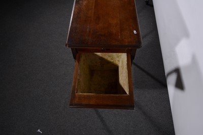 Lot 95 - An Edwardian mixed wood work table