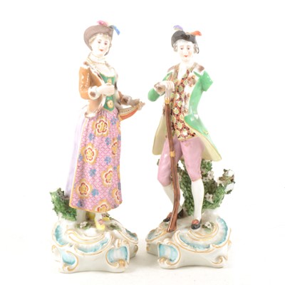 Lot 2 - A pair of Continental porcelain figures, early 20th century