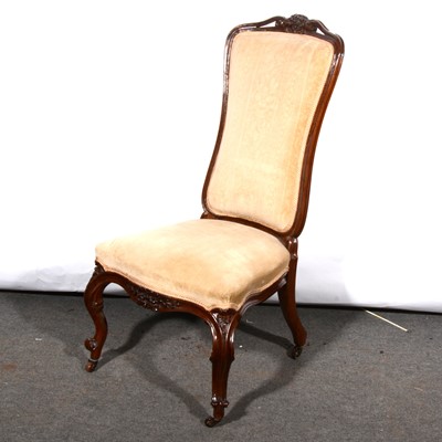 Lot 583 - A Victorian rosewood nursing chair