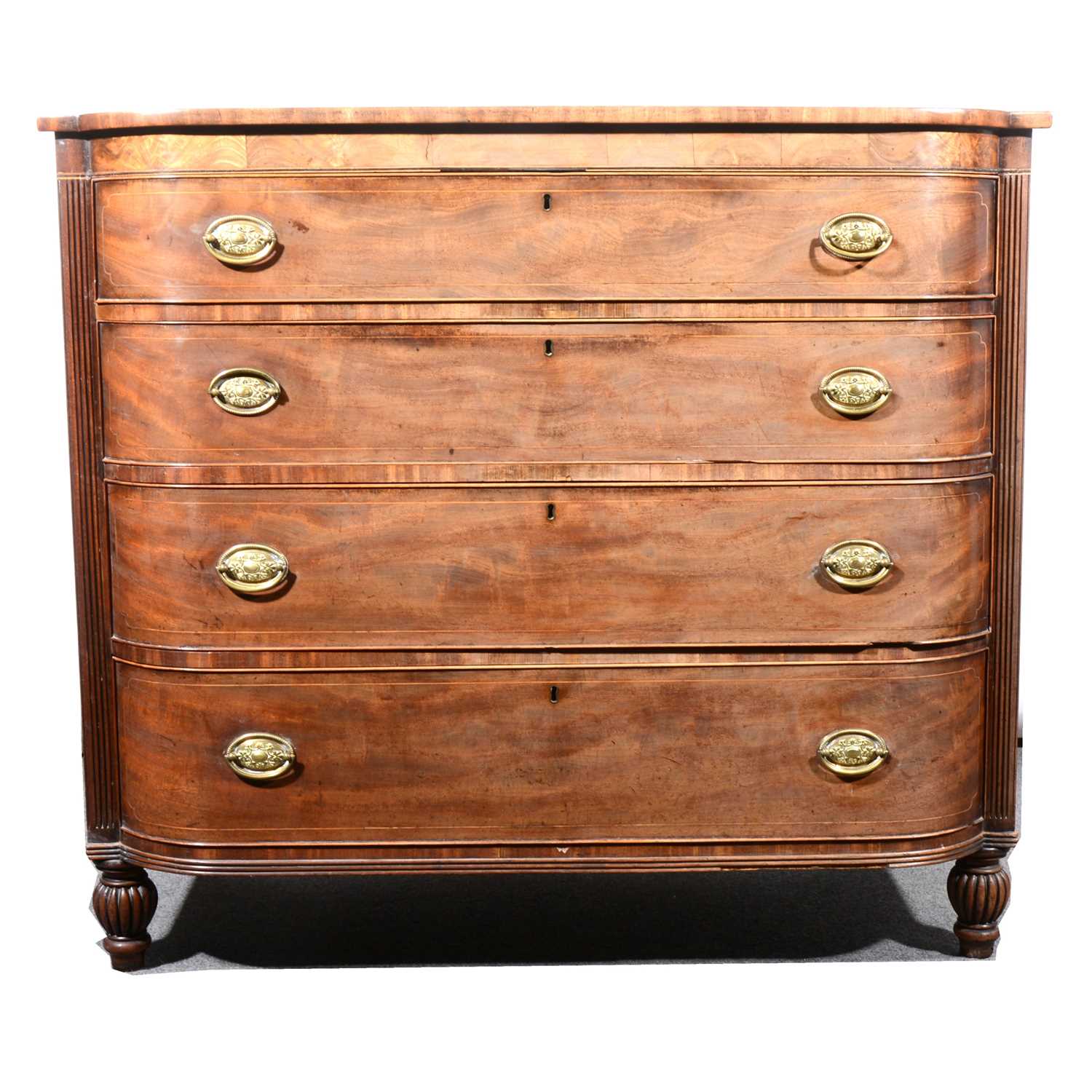 Lot 62 - A Regency  mahoganybreakfront chest of drawers