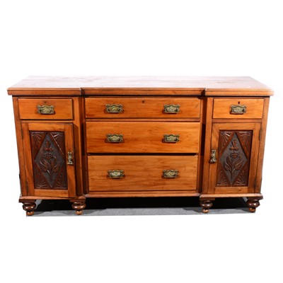 Lot 519 - A Victorian stained walnut sideboard