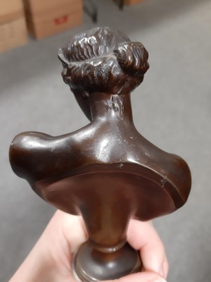 Lot 146 - A bronze bust on marble plinth and socle.