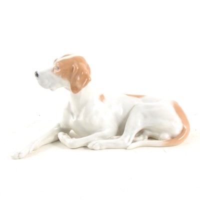 Lot 8 - A Royal Copenhagen recumbent pointer dog, Model 1635