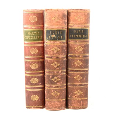 Lot 249 - Three early leather bound Charles Dickens books.