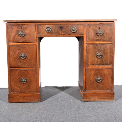 Lot 504 - A Victorian mahogany and pedestal dressing table